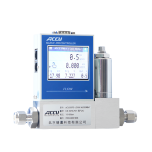 Contrôleur de débit massique de gaz ACCU à affichage numérique haute précision 0,5 % F.S. pour N2/H2/O2/Ar/He/CH4/CO2/Air - Product Image 1