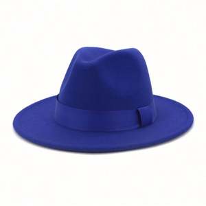 European Style <b>18</b> Color in Stock Small Order Wholesale Panama Hat Sombrero Australian Wool Wide Brim Fedora Hat - Product Image 4