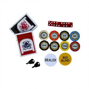 ชุดชิปโป๊กเกอร์ดินเหนียวแบบกำหนดเองขายส่ง 500 ชิ้น พร้อมกล่องอลูมิเนียมสีดำ ชุดชิปคาสิโนสำหรับคลับโป๊กเกอร์ - Product Image 2