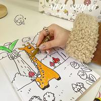 Ensemble de dessin pour enfants 53 pièces, crayons de couleur, feutres à eau, trousse de papeterie avec étui portable, cadeau pour enfants