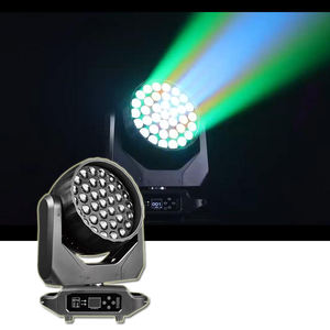 プロDJ機器 LED RGBW 4in1 ズームビームLEDムービングヘッドライト ステージ照明 ディスコ/ウォッシュ用 DMXライト - Product Image 1