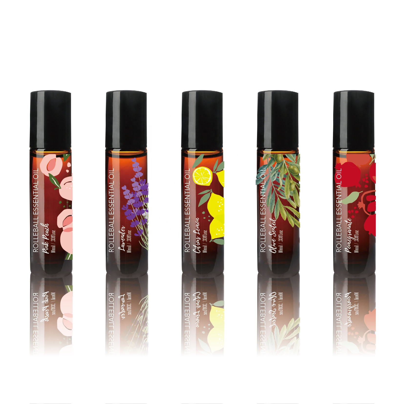 Розовое Персиковое роликовое масло, лаванда, массажное масло для тела, масло для ухода за кожей лица с гранатом, масло для домашнего спа, для работы и комнатных запахов