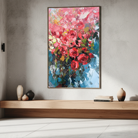 Peinture murale en porcelaine de cristal abstraite de luxe moderne, faite à la main et peinte à la main, multi-tailles, décoration de salon