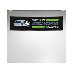 Taopi kustom penggemar sepak bola Seattle Seahawks 2x8ft bendera NFL hadiah spanduk spanduk kustom