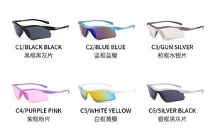 Nuevas gafas <span class=keywords><strong>de</strong></span> sol deportivas en stock con montura Beige a prueba <span class=keywords><strong>de</strong></span> viento <span class=keywords><strong>de</strong></span> una pieza PC UV400 <span class=keywords><strong>lentes</strong></span> al por mayor gafas <span class=keywords><strong>de</strong></span> ciclismo al aire libre para ciclistas - Product Image 6