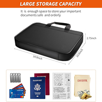 Organizador de Archivos Tipo Acordeón con 13 Bolsillos Ignífugos, Carpeta Expandible para Oficina en Casa, Bolsa/Caja con Doble Compartimento y Cierre para Documentos