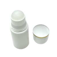 Vente flash - Flacon roll-on rond en plastique personnalisé de 30 ml, 50 ml, 100 ml avec bille roulante pour l'emballage des soins personnels