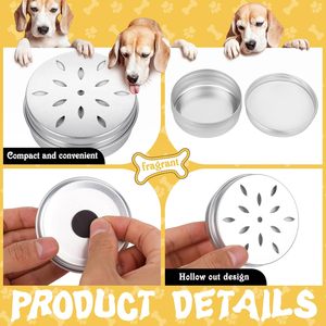 Boîtes d'entraînement olfactif pour chiens <span class=keywords><strong>de</strong></span> 60 ml avec points magnétiques, en aluminium, avec couvercles creux - Product Image 3