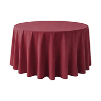 Habibee Lot de 6 nappes blanches minimalistes en polyester de 70 pouces, adaptées aux tables de 30 à 54 pouces, résistantes aux taches et aux plis, lavables