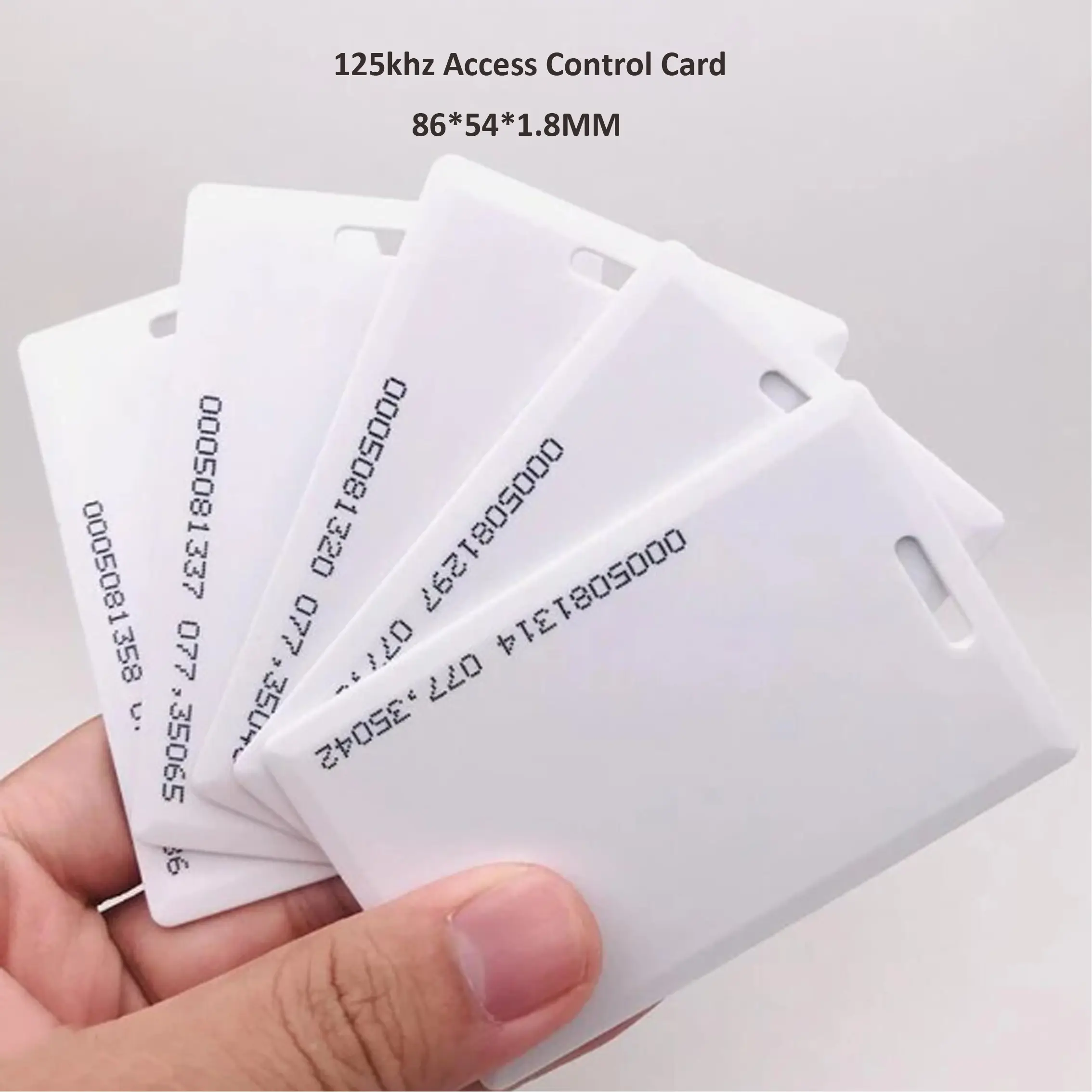 1.8mm EM4100 Tk4100 125khz cartão de controle de acesso somente leitura com número UID no cartão Proximidade RFID Card