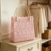 Sac fourre-tout élégant en crochet rectangulaire imperméable pour la plage, le shopping, ou comme sac à bandoulière