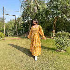 Robe mi-longue d'été décontractée à imprimé floral pour femmes - Product Image 1