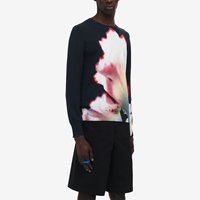 Großhandel Custom Fashion Designer Männer Baumwolle Multi color Flower Printed Sweater Pullover