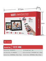 Paling Populer 1080p layar sentuh Wifi Digital bingkai foto kayu Solid jam pemutaran Video MP3/AVI Format Audio untuk penggunaan dalam ruangan
