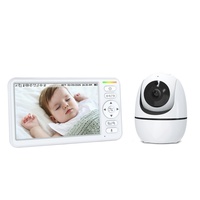 Batería de 5000mAh, Modo VOX, Detección de Sonido, Comunicación Bidireccional a 1000 pies, Pantalla IPS HD de 5 Pulgadas, Monitor para Bebés con Cámara, Sin WiFi
