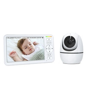 Baby <span class=keywords><strong>Monitor</strong></span> Wireless con Schermo da 5 Pollici, Batteria Sostituibile da 5000mAh, Modalità VOX, Rilevamento Suono, Comunicazione Bidirezionale fino a 300m, Senza <span class=keywords><strong>WiFi</strong></span> - Product Image 1