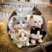 Peluche de chat réaliste, style dessin animé mignon, cadeau de mariage