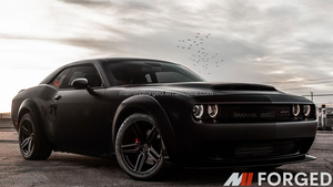 Jantes forgées MN pour Dodge Challenger <span class=keywords><strong>Hellcat</strong></span> Scat Pack <span class=keywords><strong>SRT</strong></span> Demon, exclusives, 18 et 20 pouces, noires, en vente - Product Image 6