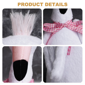 Lindo Peluche <span class=keywords><strong>de</strong></span> Flamenco Frito, <span class=keywords><strong>de</strong></span> Fibra <span class=keywords><strong>de</strong></span> Poliéster, Regalo <span class=keywords><strong>para</strong></span> Parejas, Decoración <span class=keywords><strong>para</strong></span> el Hogar con Lazo y Luz, <span class=keywords><strong>para</strong></span> Navidad y San Valentín - Product Image 4