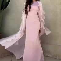 Robe Abaya personnalisée OEM, style vintage inspiré de Dubaï, à manches cloche amples, à volants, longueur ras du sol, à motifs floraux, respirante, pour femmes, pour usage quotidien et pour les fêtes