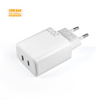 Chargeur rapide double port USB-C PD 40W/20W à succès avec protection OTP, compatible PD3.0 et QC3.0, écologique, pour téléphone/appareil photo, adaptateur US/EU/UK