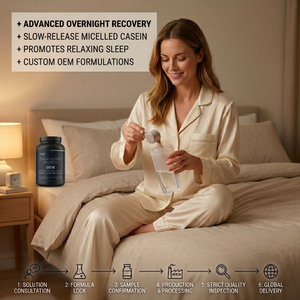 Poudre Protéinée Apaisante pour Adultes à <span class=keywords><strong>Formule</strong></span> Personnalisée, Mélange Nutritionnel Relaxant pour le Sommeil, Faible MOQ, Livraison Rapide, Vente en Gros - Product Image 2