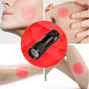 Trèfle Mini lumière violette <span class=keywords><strong>lampe</strong></span> ultraviolette 3AAA batterie <span class=keywords><strong>lampe</strong></span> <span class=keywords><strong>de</strong></span> <span class=keywords><strong>poche</strong></span> portable 625nm <span class=keywords><strong>rouge</strong></span> UV noir lumière ultraviolette <span class=keywords><strong>lampe</strong></span> <span class=keywords><strong>de</strong></span> <span class=keywords><strong>poche</strong></span> LED - Product Image 5