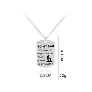 Pendentif en argent avec inscription "<span class=keywords><strong>je</strong></span> t'aime" pour homme et femme, collier mixte, bijoux, à la mode - Product Image 6