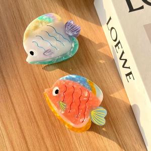 DOWELL Neue tropische Fisch-Haarspange aus Acetat, niedliche Cartoon-Handarbeit, Haar-Accessoire für Damen im Ozean-Stil für Hochsteckfrisuren & Hinterkopf - Product Image 2