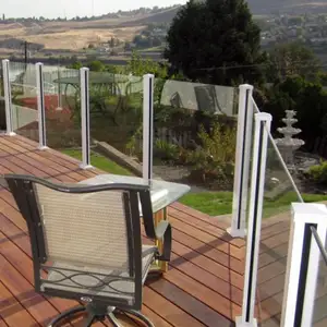 Reilbu Hot Sale Deck Outdoor Stainless Glass Railing Post Modern Design For Balcony