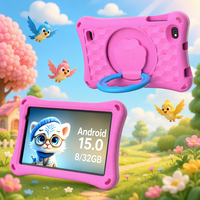 Tablet Infantil de 8 Pulgadas con Android 15, Tablet Educativa con 8GB (3+5GB Expandibles), 32GB, Pantalla IPS, Funda Resistente a Golpes para Niños