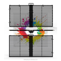Pantalla LED Transparente Personalizada para Cortinas, Pantalla Grande para Publicidad en Fachadas de Vidrio de Complejos Comerciales