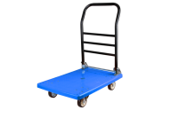 Chariot à main bleu de haute qualité pliable, plate-forme d'atelier, chariot à pression, 300kg, livraison gratuite