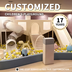 Equipo de Juegos Interior para Niños de Estilo Minimalista con Piscina de Pelotas, Tobogán y Túnel para Centro de Juegos Infantil - Product Image 3