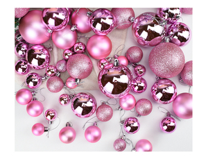 Le plus récent galvanisé 3/4/5/6/8cm baril miroir boule en plastique décorations d'arbre de noël pour la saint-valentin - Product Image 6