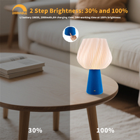 Lampe USB portable de luxe moderne à intensité variable pour salon et chevet lampes de table LED 3D sans fil rechargeables pour restaurant tactiles