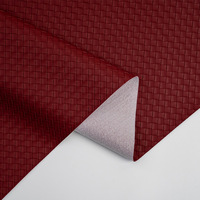 Cuir synthétique PVC gaufré 0,9 mm, imperméable, résistant à l'abrasion, avec support tricoté pour la tapisserie de canapé et de chaise