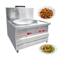 Cuisinière à gaz professionnelle à anneau unique de haute qualité avec équipement de cuisine commerciale à station de wok unique