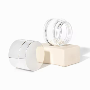 Bestseller Luxuriöses Leeres Galvanisiertes Glas-Cremetiegel 20g-100g Maßgefertigter Runder Silber-Gold-Deckel für Hautpflege-Kosmetik - Product Image 6