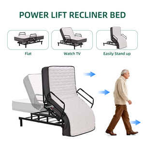 <span class=keywords><strong>Lit</strong></span> médical électrique pour soins à domicile, <span class=keywords><strong>fauteuil</strong></span> inclinable pour personnes <span class=keywords><strong>âgée</strong></span>s, <span class=keywords><strong>fauteuil</strong></span> releveur médical pour maison de retraite, dossier et repose-pieds réglables, <span class=keywords><strong>transfert</strong></span> de patient hospitalier - Product Image 5