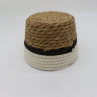 Panier de rangement de linge en jacinthe d'eau en corde de coton, nouveau Design pour vêtements