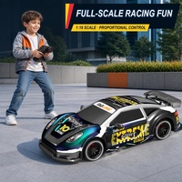 Voiture télécommandée haute vitesse en PVC à l'échelle 1:16, modèle de voiture de course, cadeau pour enfants, idéale pour les fêtes et festivals