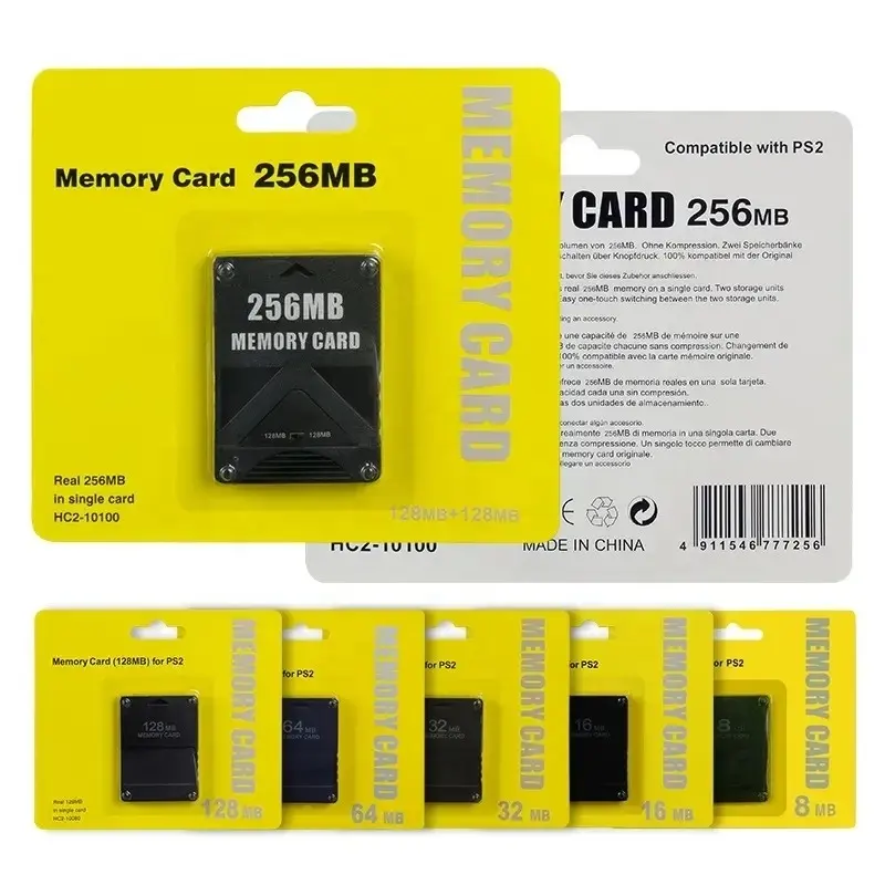 PS2 प्लेस्टेशन 2 के लिए मेमोरी कार्ड मेमोरी 8MB 16MB 32MB 64MB OPL MC बूट प्रोग्राम कार्ड PS2 के लिए मेमोरी एक्सपेंशन कार्ड