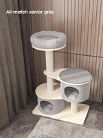 Maine Coon chat lit coton chat griffoir tissu bois massif luxe chat saut plate-forme meubles pour animaux de compagnie