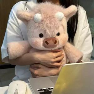Peluche di Mucca Premium Super Morbido a Pelo Lungo - <span class=keywords><strong>Animale</strong></span> Imbottito di Alta Qualità in Velluto di <span class=keywords><strong>Visone</strong></span> con Fodera in Rete per Regali per Ragazze e Decorazioni Natalizie - Product Image 1