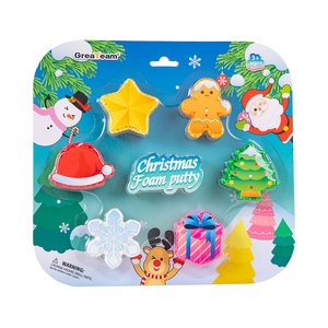 Christmas Foam Putty 6 in 1 with 6 Different Colors and Shapes Snow Putty for Education - Product Image 1