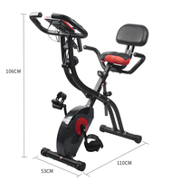 Vélo d'exercice professionnel commercial pliable à résistance magnétique, réglable en hauteur, pour usage intérieur et salle de sport à domicile