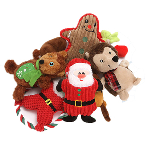 Jouets en peluche personnalisés <span class=keywords><strong>pour</strong></span> animaux <span class=keywords><strong>de</strong></span> compagnie, accessoires <span class=keywords><strong>de</strong></span> Noël, sapin <span class=keywords><strong>de</strong></span> Noël, Père Noël, jouets couineurs <span class=keywords><strong>pour</strong></span> chiots, vente en gros - Product Image 6