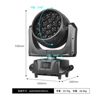LEAHUA IP65 19*40W RGBW Bee Eye Moving Head Light 8.5-45 °   Contrôle des pixels Zoom pour DJ, événements en plein air, concerts, festivals, événements en direct