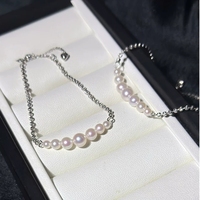 Bracelet de perles d'eau douce en gros, perles de 4 mm et 5 mm, réglable, OEM ODM, directement de l'usine, logo personnalisé, MOQ, échantillon en vrac, en stock, qualité supérieure